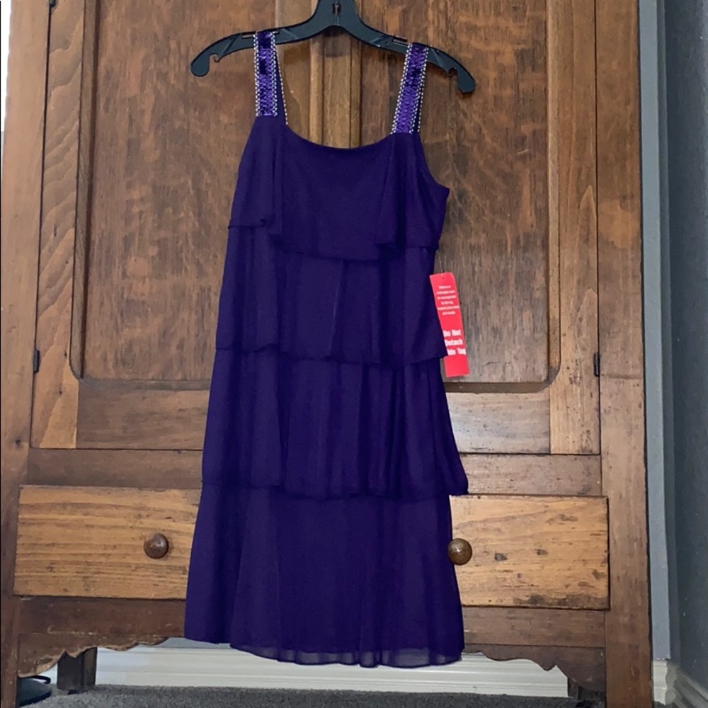 Purple mini dress